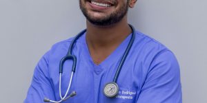 A humanoid robot interacting with customers in a retail setting, symbolizing the Nuance Negotiator role.