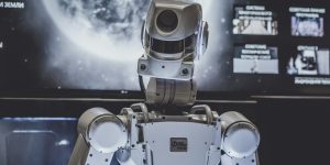 A detailed robotic hand representing tactile sensing and haptic harmony