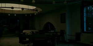 A futuristic command center for managing humanoid robot fleets