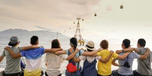 A supportive human circle representing emotional empathy and biological connection.
